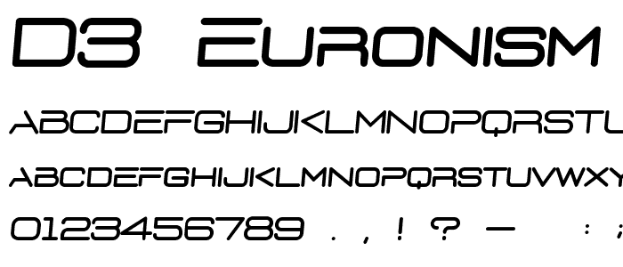D3 Euronism italic font